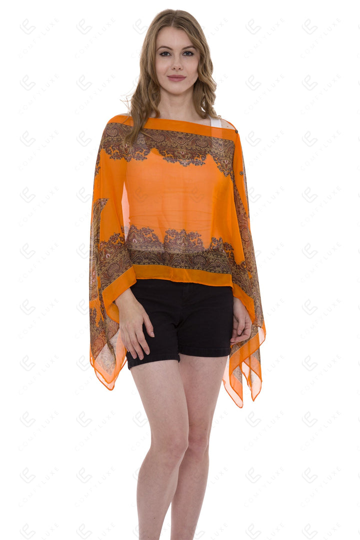 PAISLEY PATTERN COVER-UP/PONCHO APPAREL