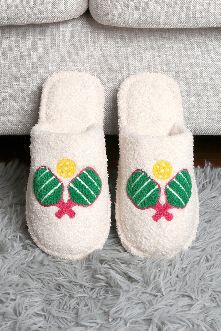 PICKLEBALL PATTERN SLIPPERS SLIPPERS/SLIDES