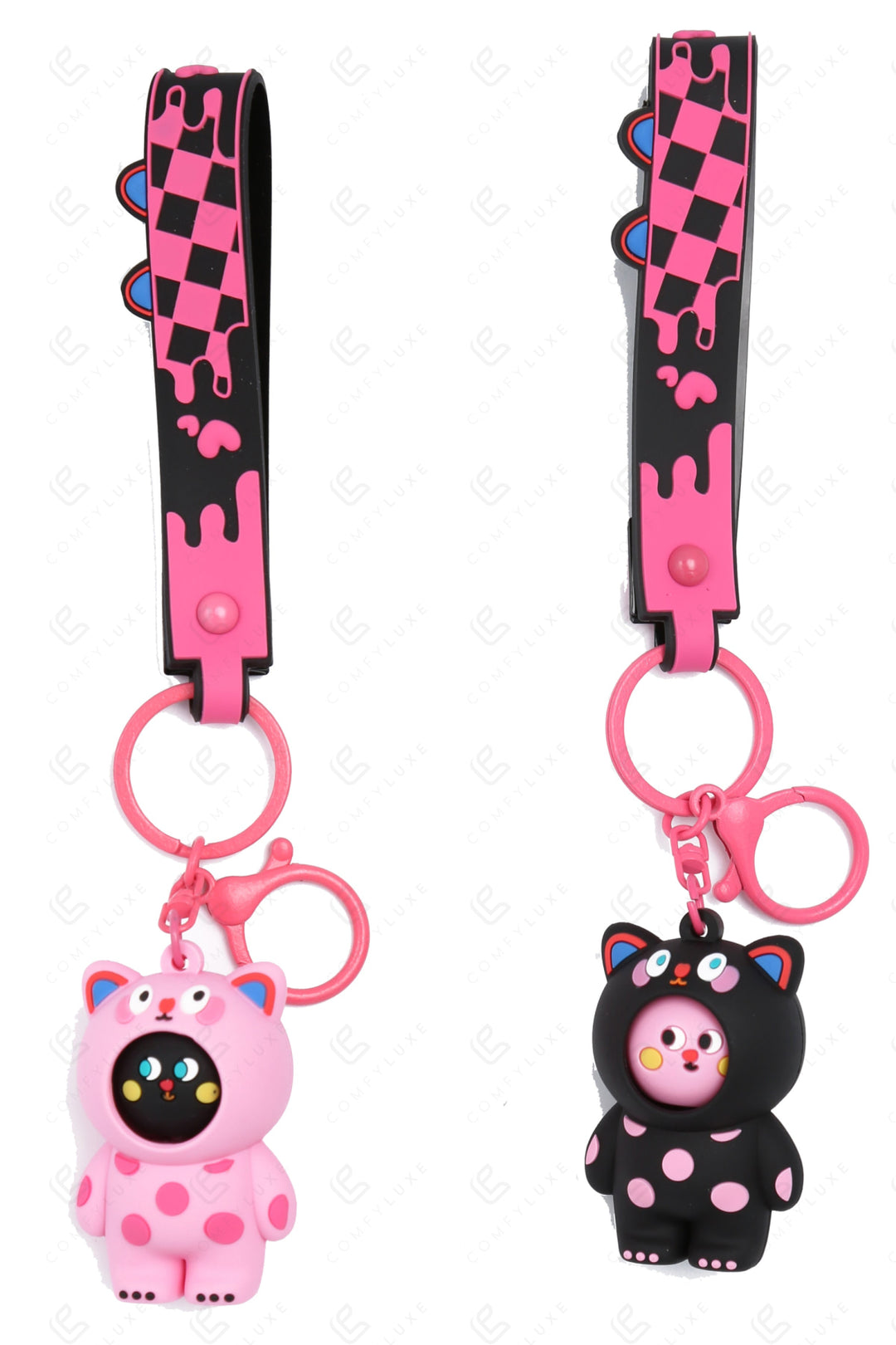DOTS CAT KEYCHAIN/BAG CHARM KEYCHAINS
