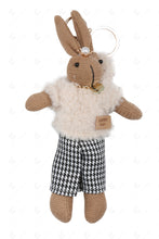 Load image into Gallery viewer, RABBIT IN PANTS KEYCHAIN/BAG CHARM KEYCHAINS

