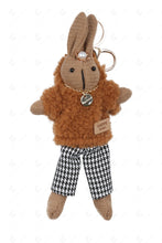 Load image into Gallery viewer, RABBIT IN PANTS KEYCHAIN/BAG CHARM CAMEL KEYCHAINS
