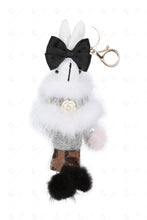 Load image into Gallery viewer, RABBIT IN PANTS KEYCHAIN/BAG CHARM GRAY KEYCHAINS
