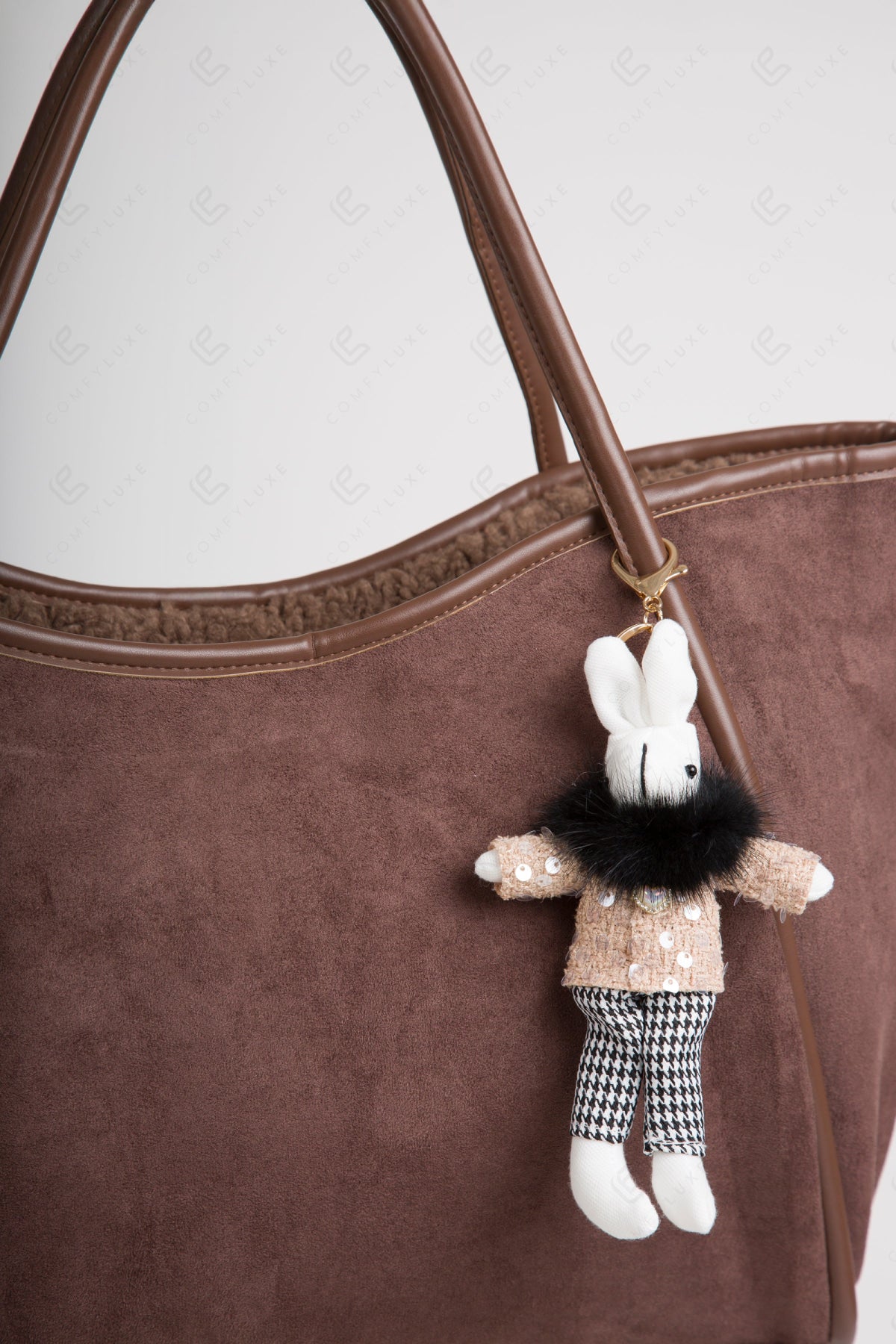 RABBIT IN PANTS KEYCHAIN/BAG CHARM KEYCHAINS