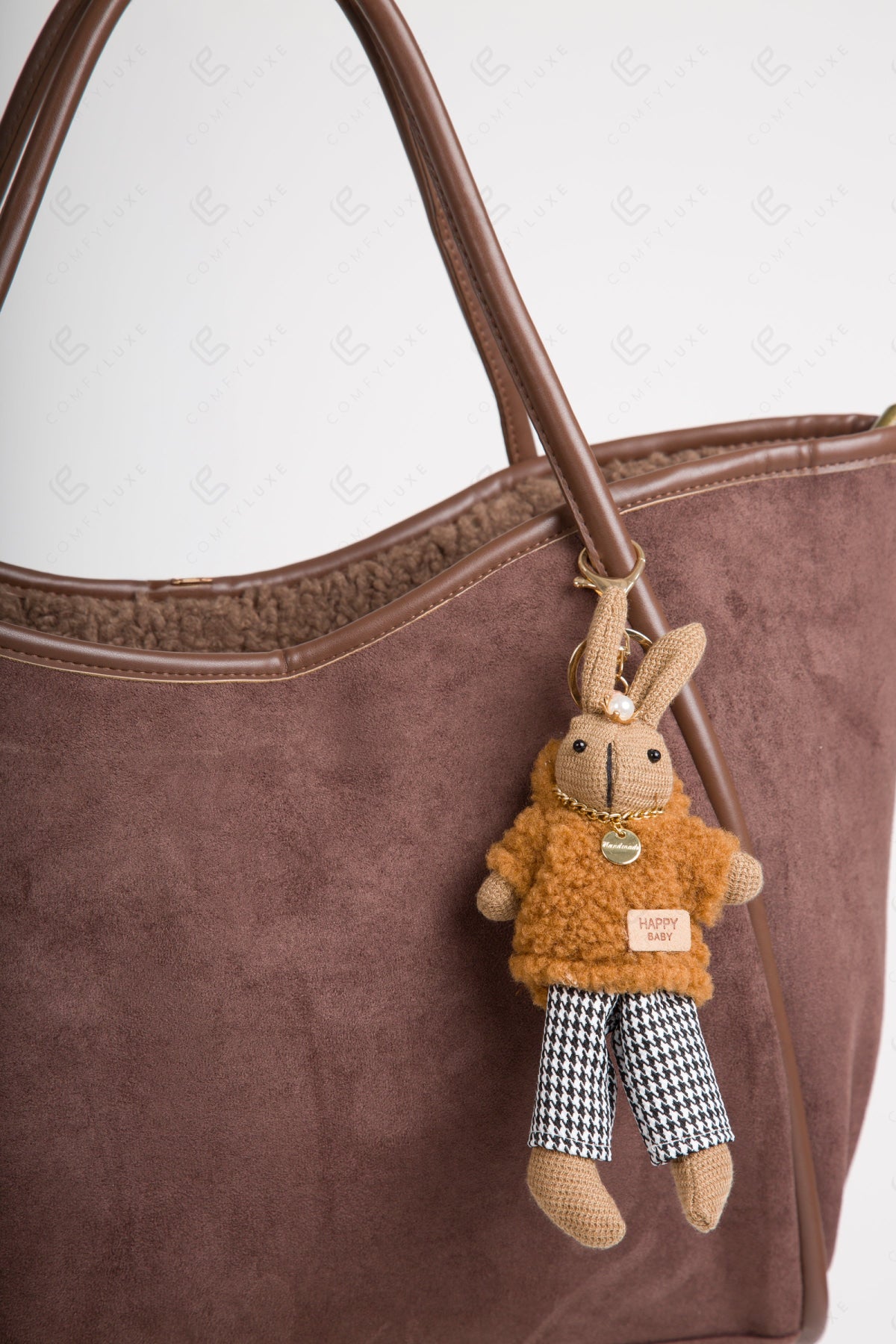 RABBIT IN PANTS KEYCHAIN/BAG CHARM KEYCHAINS