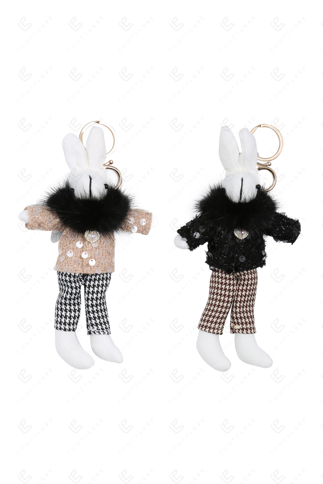 RABBIT IN PANTS KEYCHAIN/BAG CHARM KEYCHAINS
