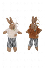 Load image into Gallery viewer, RABBIT IN PANTS KEYCHAIN/BAG CHARM KEYCHAINS

