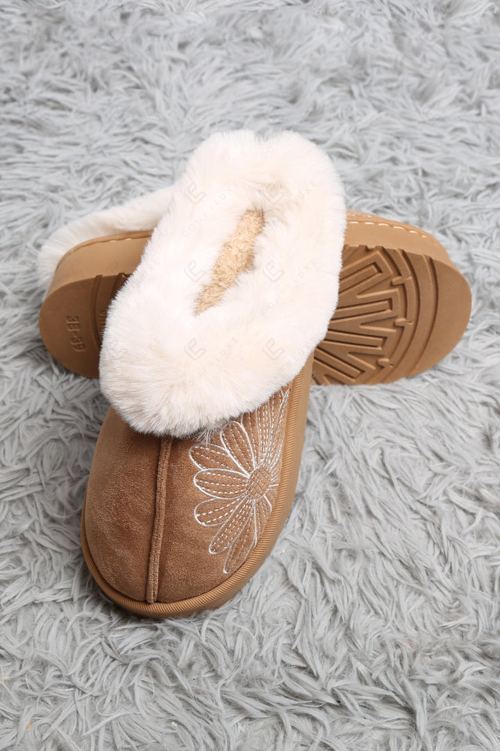 SOLID COLOR &amp; FLORAL PATTERN MULE SLIPPERS SLIPPERS/SLIDES