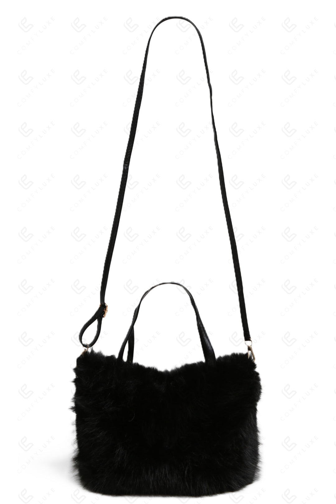 SOLID COLOR HANDBAG BLACK BAGS