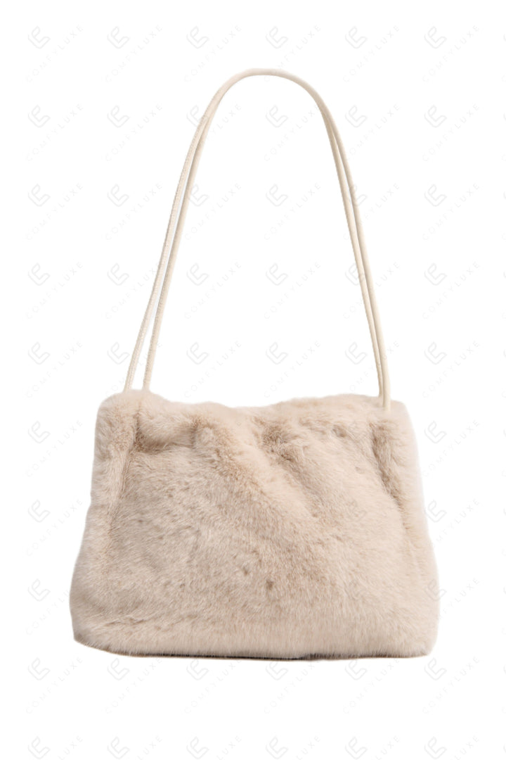 SOLID COLOR HANDBAG BEIGE BAGS
