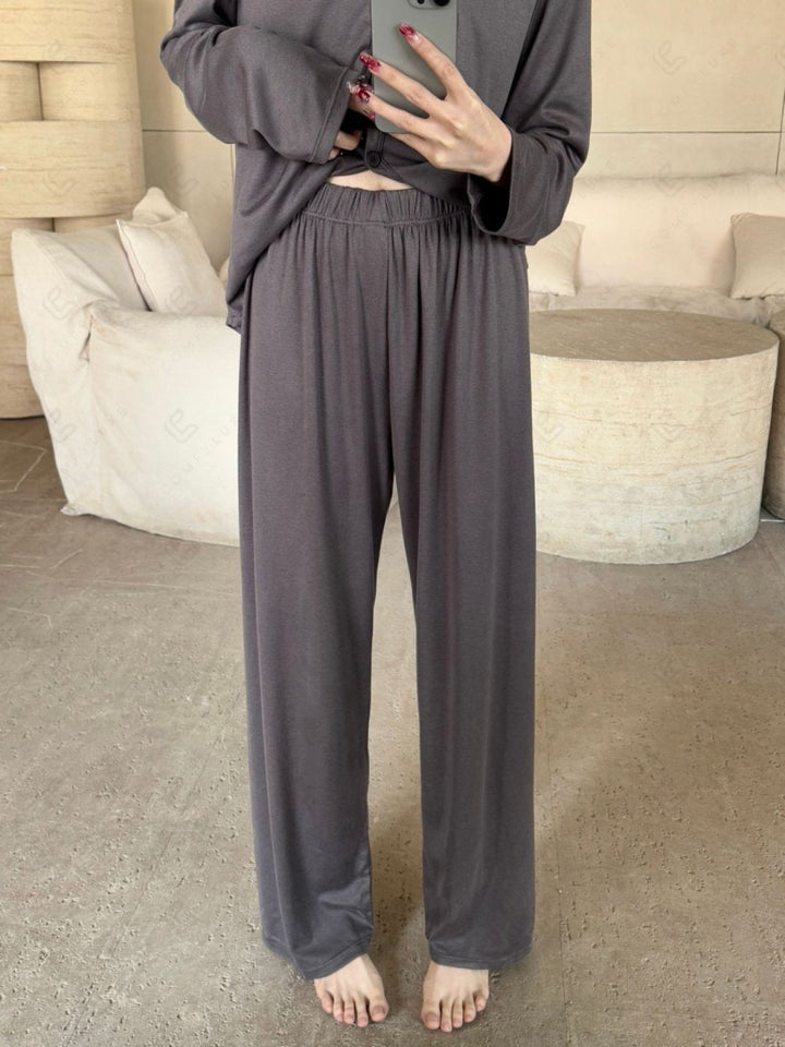 SOLID COLOR LOUNGEWEAR SET APPAREL