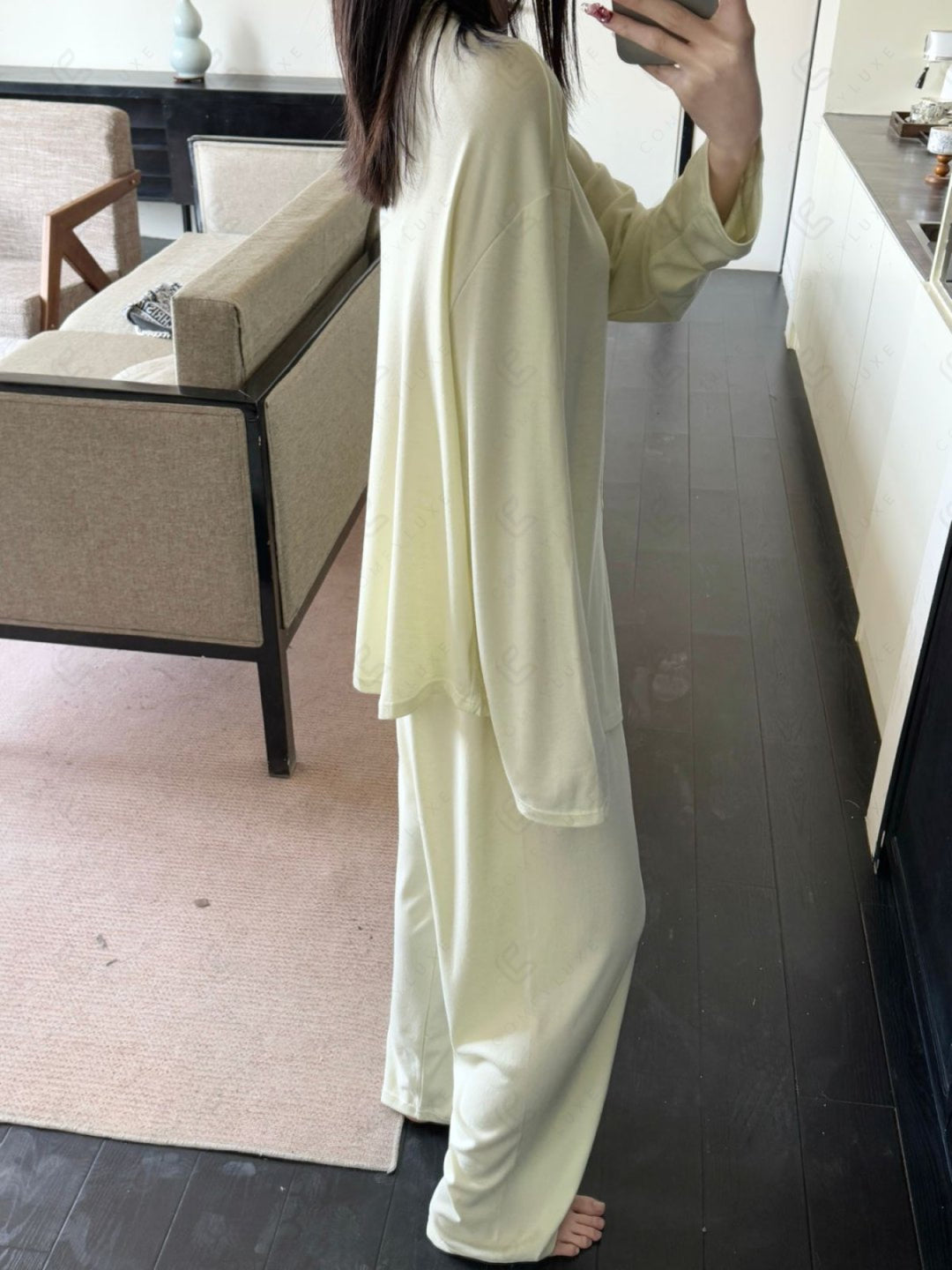 SOLID COLOR LOUNGEWEAR SET APPAREL