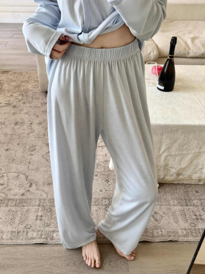 SOLID COLOR LOUNGEWEAR SET APPAREL