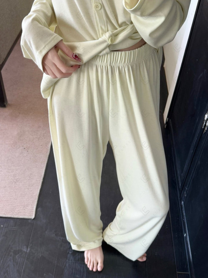 SOLID COLOR LOUNGEWEAR SET APPAREL