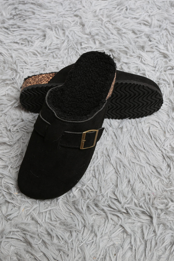 SOLID COLOR MULE SLIPPERS SLIPPERS/SLIDES