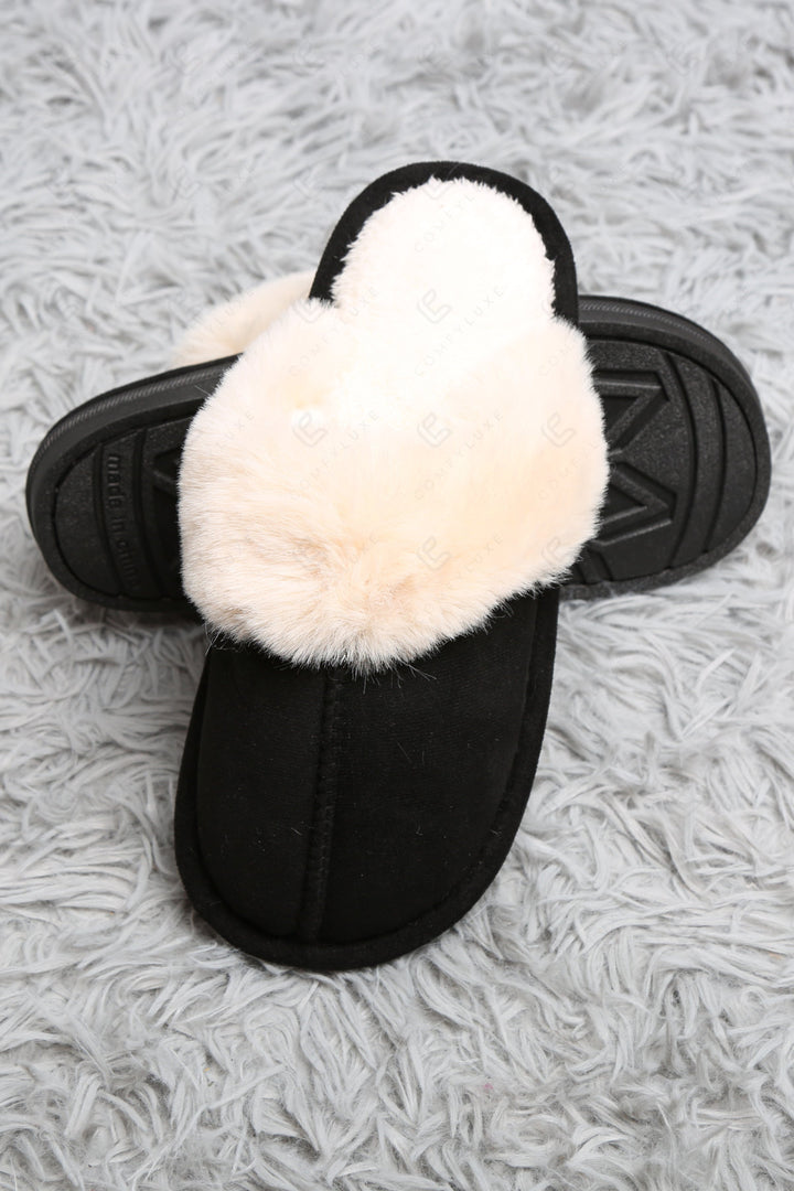 SOLID COLOR MULE SLIPPERS SLIPPERS/SLIDES