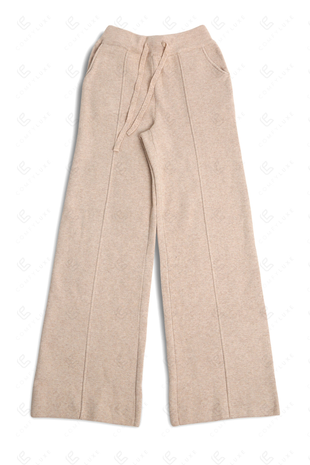 SOLID COLOR PANTS BEIGE APPAREL