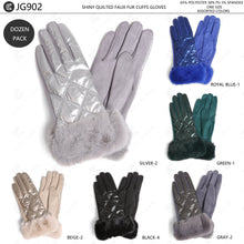 Load image into Gallery viewer, SOLID COLOR QUILTED PATTERN GLOVES GLOVES
