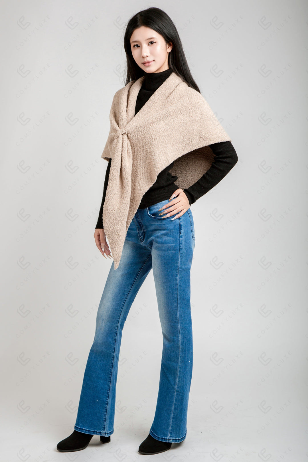 SOLID COLOR SHAWL APPAREL