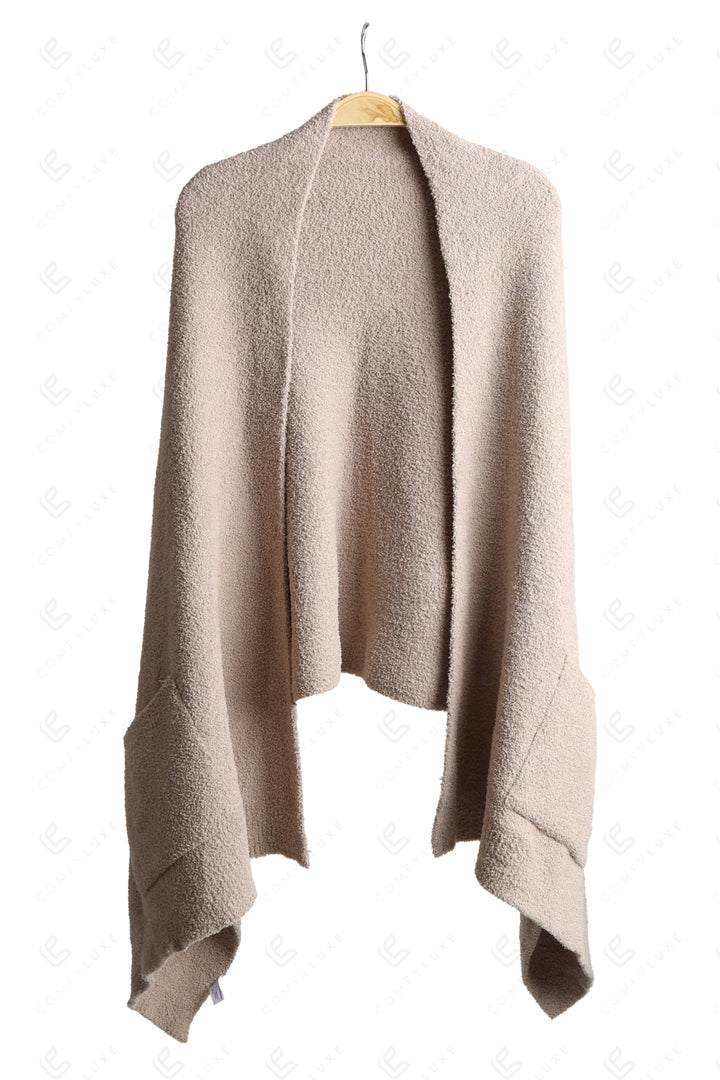 SOLID COLOR SHAWL CARDIGAN APPAREL