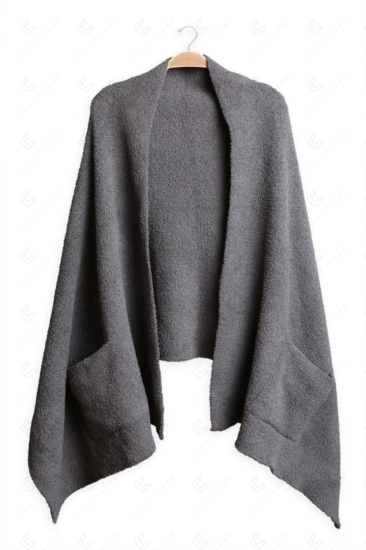SOLID COLOR SHAWL CARDIGAN APPAREL