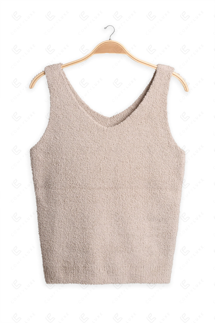 SOLID COLOR TANK TOP BEIGE / M/L APPAREL