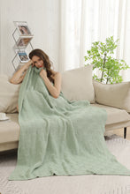 Load image into Gallery viewer, SOLID COLOR THROW BLANKET SAGE THROW BLANKETS
