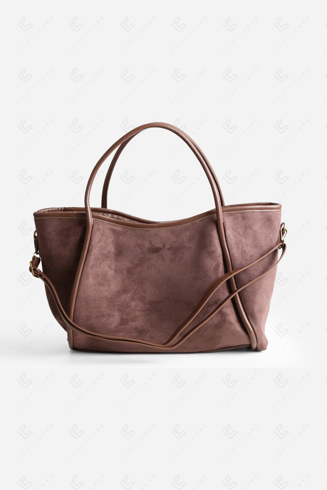SOLID COLOR TOTE BAG TAUPE BAGS