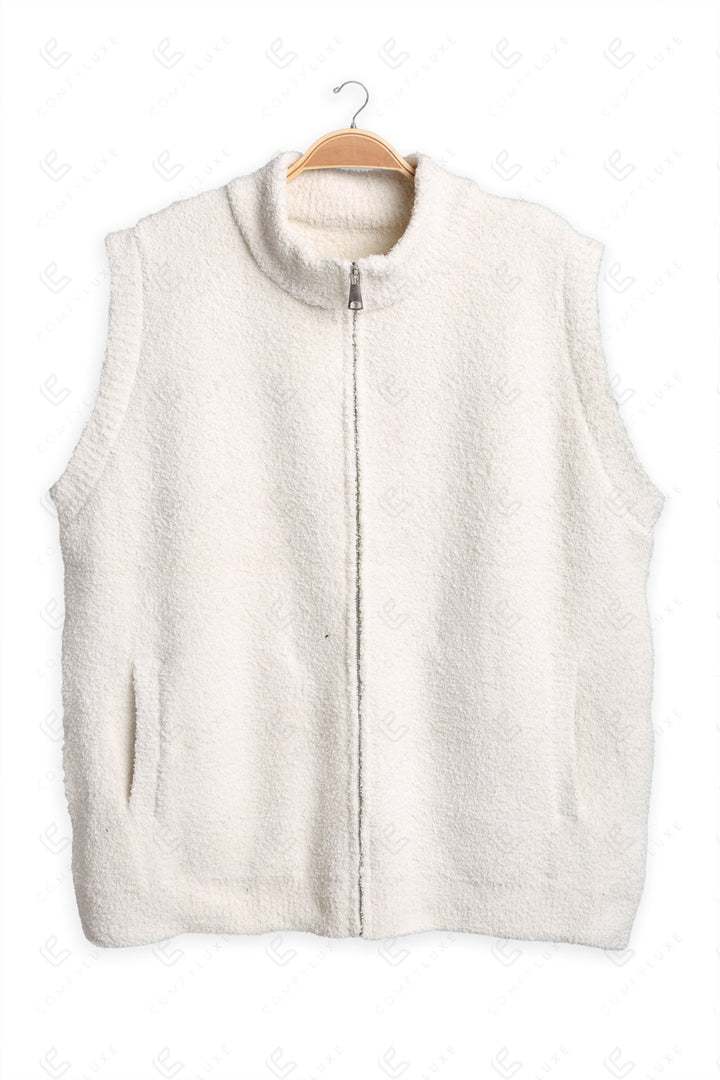 SOLID COLOR VEST IVORY APPAREL