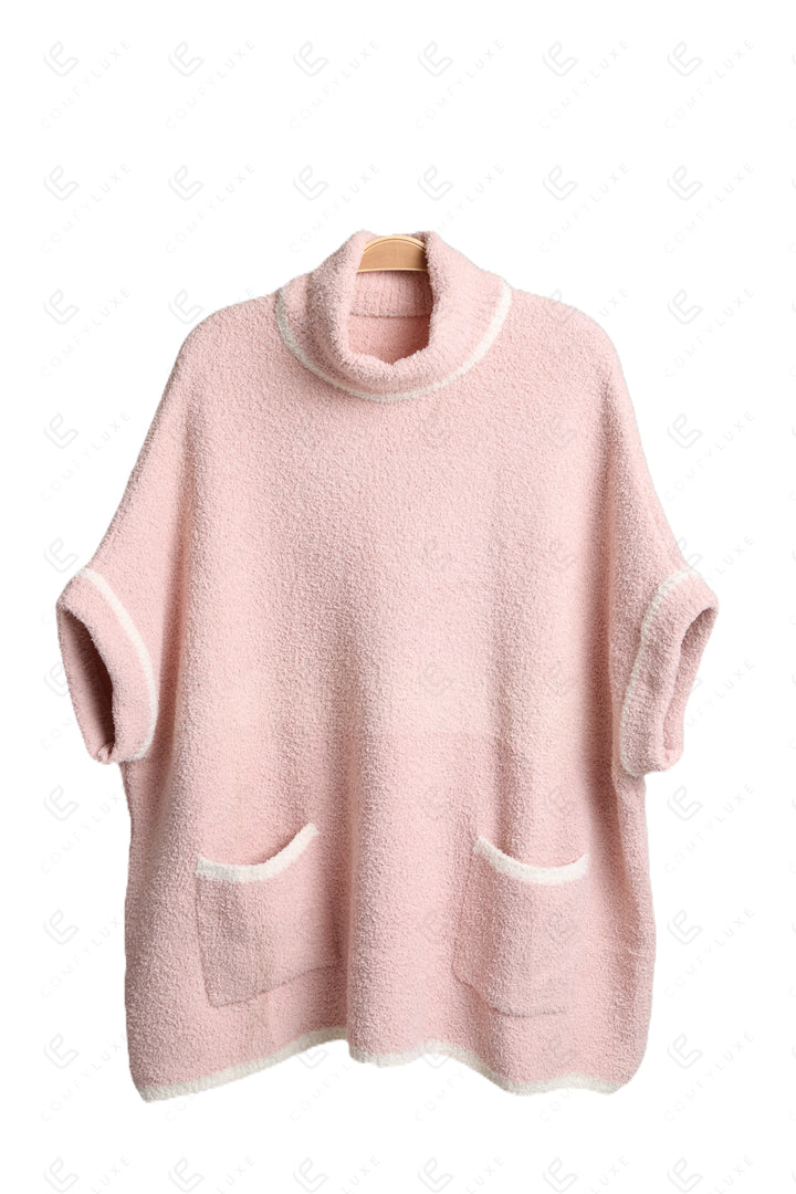 SOLID COLOR W/ COLORED EDGE PATTERN SWEATER APPAREL
