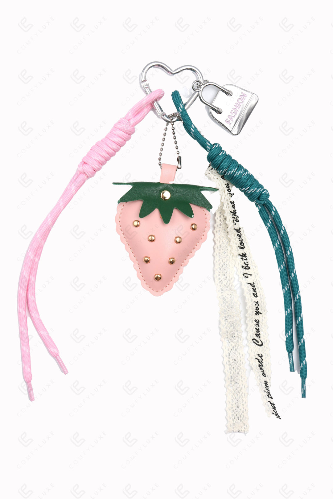 STRAWBERRY KEYCHAIN/BAG CHARM PINK KEYCHAINS