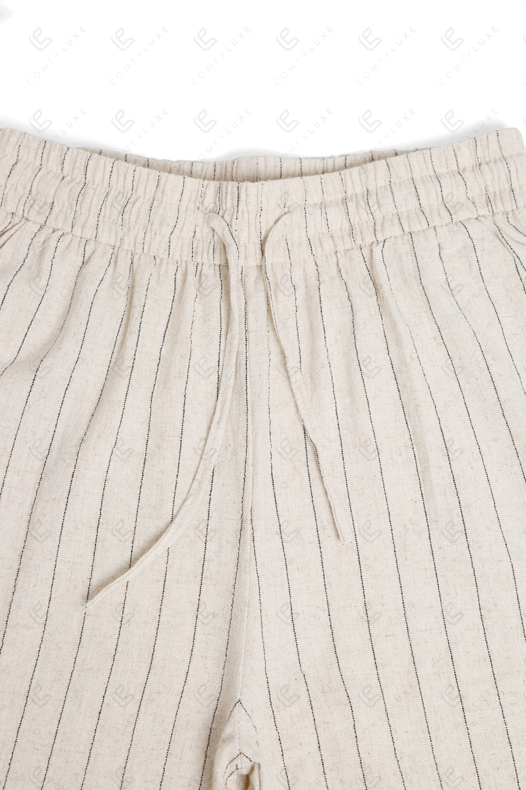 STRIPED PATTERN PANTS BEIGE APPAREL