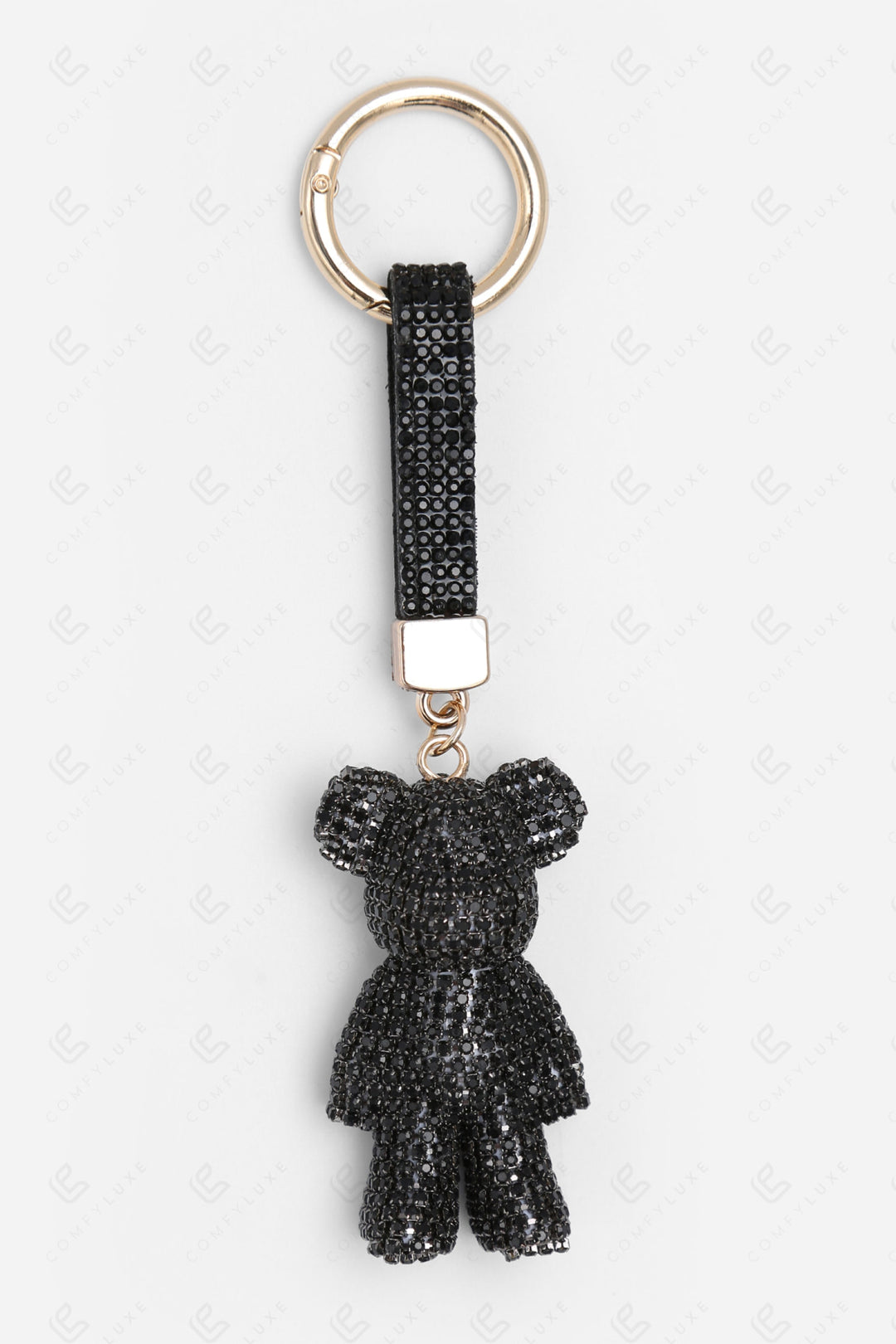 TEDDY BEAR KEYCHAIN/BAG CHARM BLACK KEYCHAINS