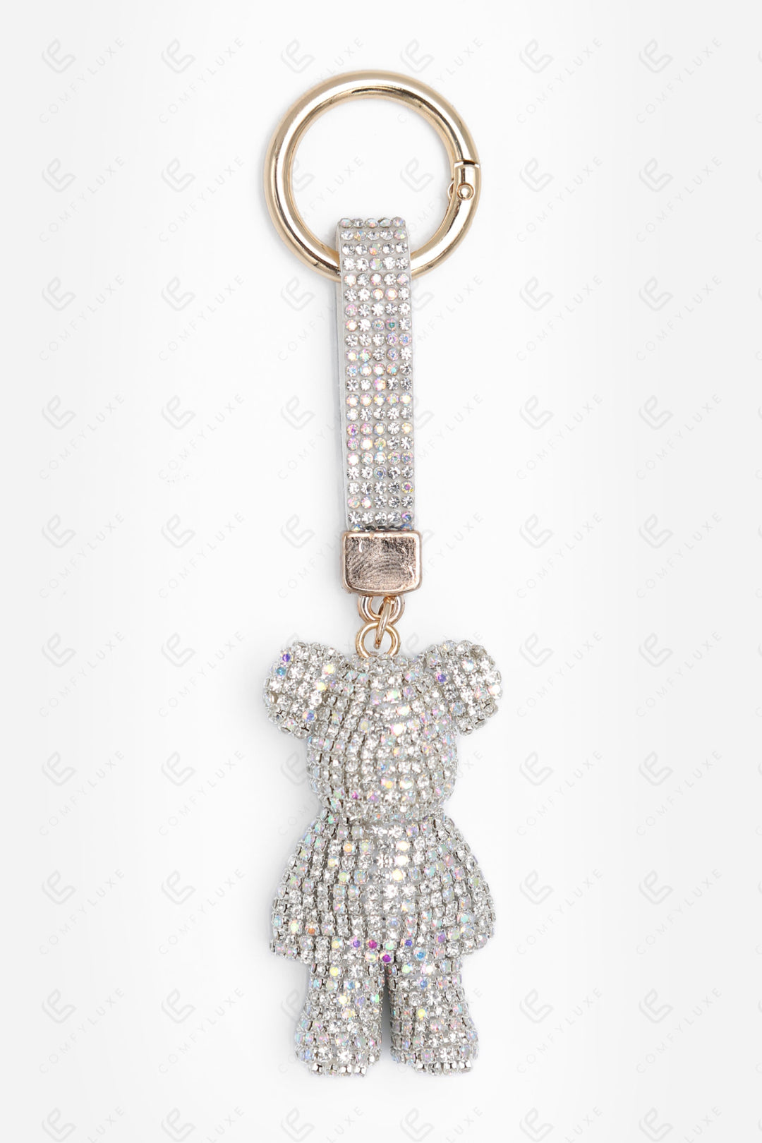 TEDDY BEAR KEYCHAIN/BAG CHARM WHITE KEYCHAINS