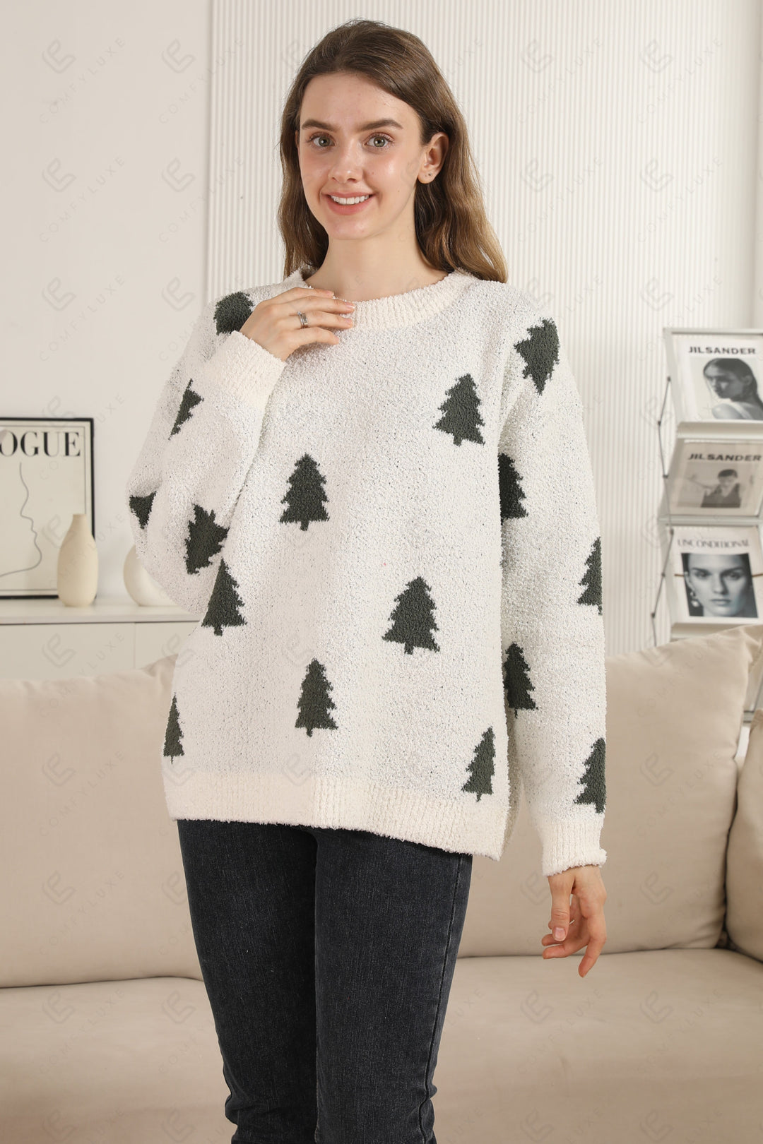 TREE PATTERN SWEATER TREE APPAREL