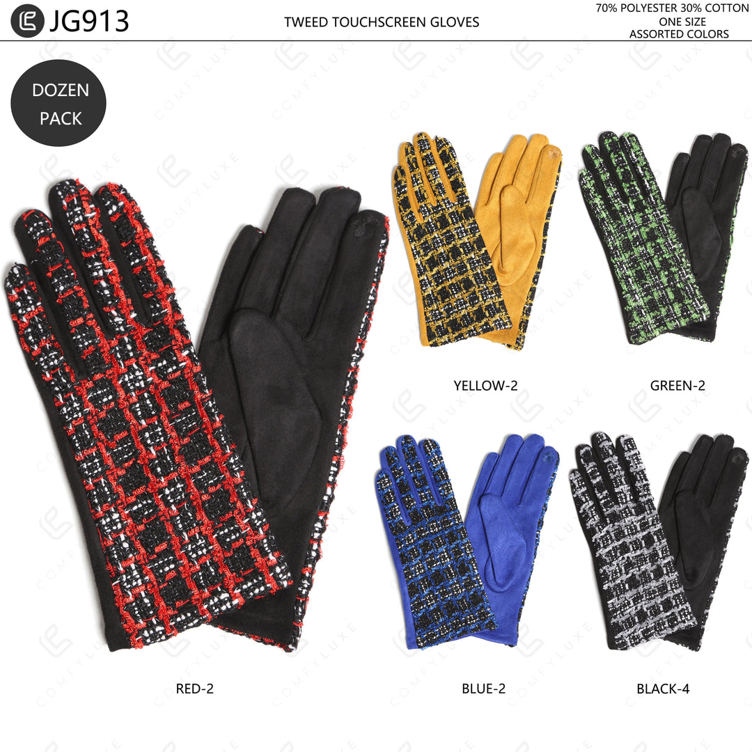 TWEED PATTERN GLOVES GLOVES